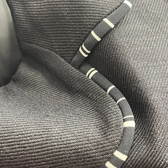 NEW Mary McFadden Black Linen Blend Womens Size 10 P Floral Embroidered Blazer - Picture 3 of 14